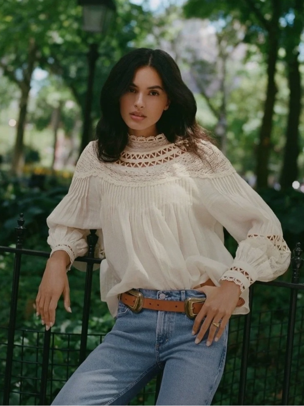 Anthropologie Let me be high-neck blouse